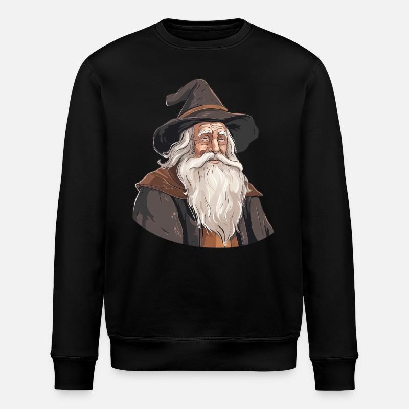 Der weiße Zauberer - Stanley/Stella Unisex Bio-Sweatshirt ROLLER - Schwarz