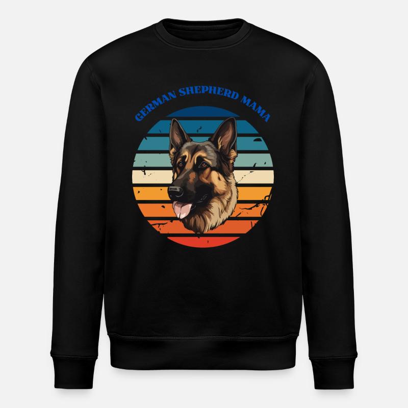 German Shepherd Mama - Stanley/Stella ROLLER Unisex Organic Sweatshirt - black