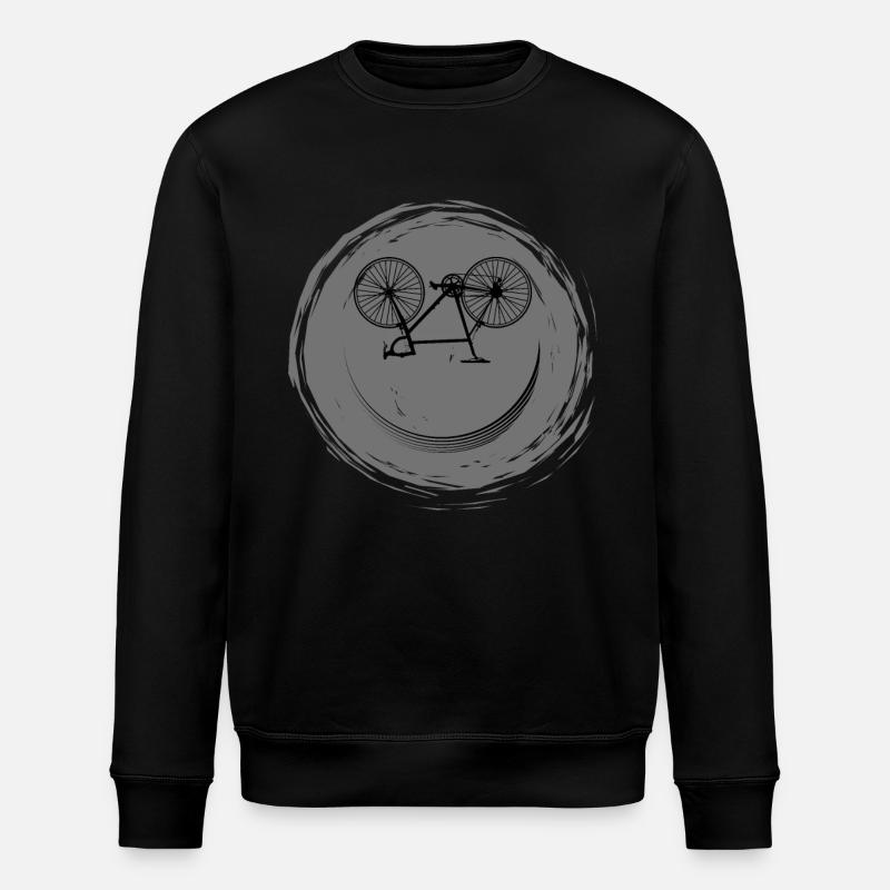 Fahrrad Gesicht - Stanley/Stella Unisex Bio-Sweatshirt ROLLER - Schwarz