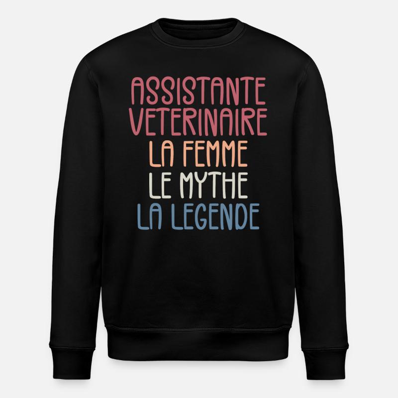 Assistante Veterinaire - Sweat bio ROLLER Stanley/Stella Unisexe - noir