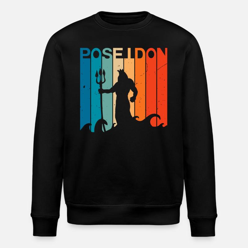 Graphique Poséidon - Sweat bio ROLLER Stanley/Stella Unisexe - noir