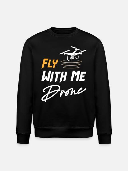 Drone Fly With Me - Stanley/Stella ROLLER Unisex Organic Sweatshirt - black
