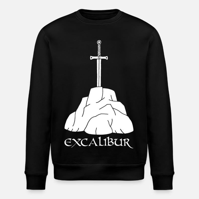 L'épée Excalibur (blanc) - Sweat bio ROLLER Stanley/Stella Unisexe - noir