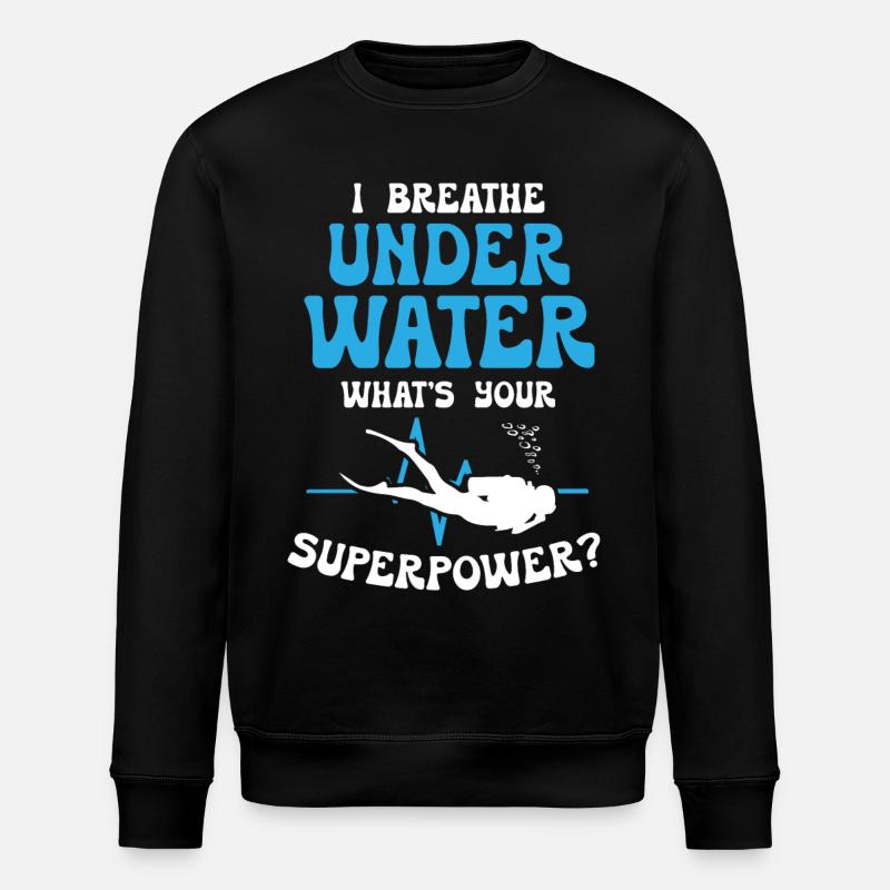 Plongée sous-marine amusante - Sweat bio ROLLER Stanley/Stella Unisexe - noir