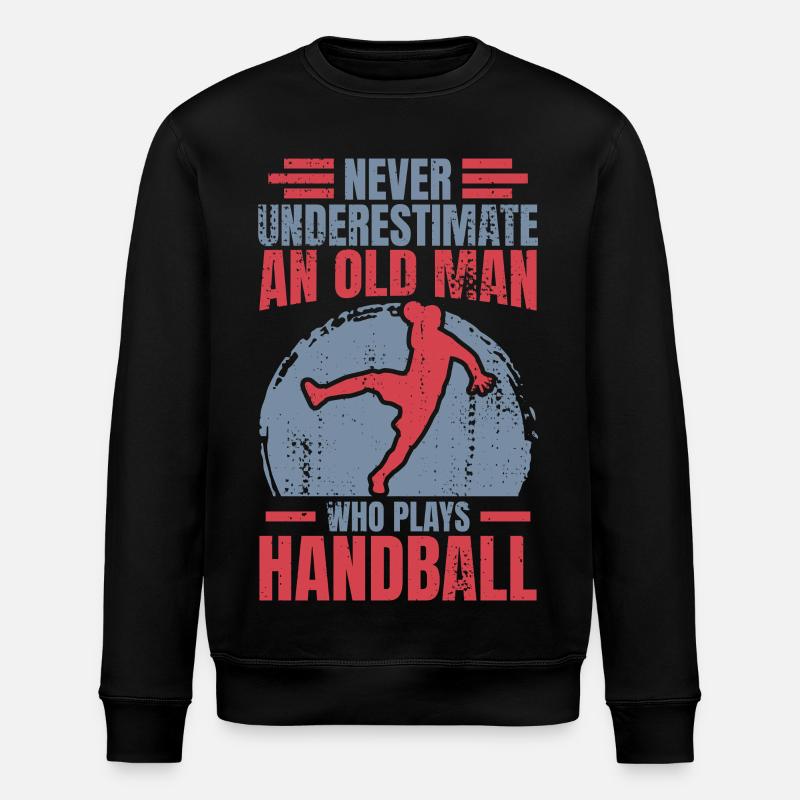 Håndbold bedstefar - Stanley/Stella økologisk unisex-sweatshirt ROLLER - sort