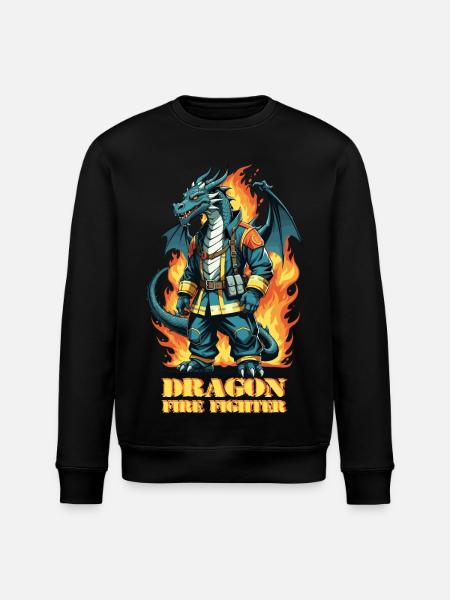 Dragon Fire Brigade - Stanley/Stella ROLLER Unisex Organic Sweatshirt - black