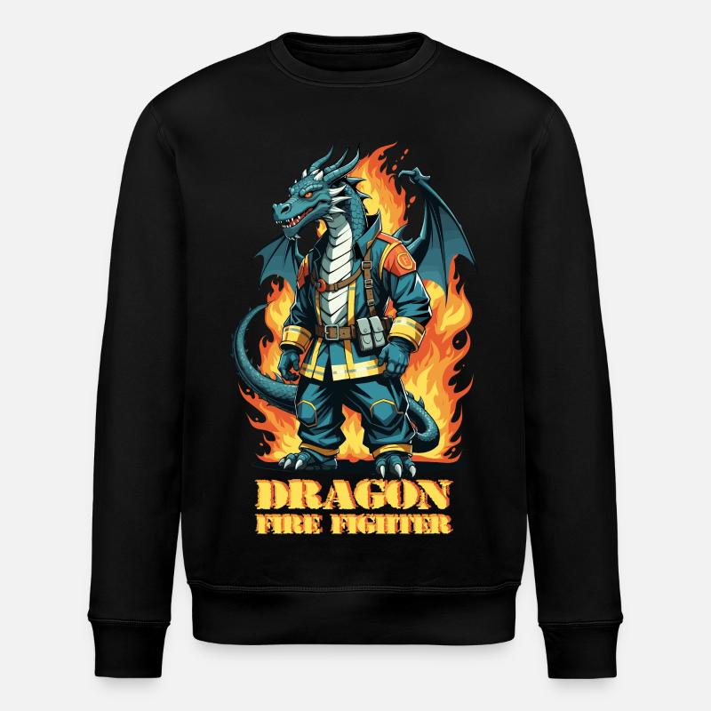 Dragon Fire Brigade - Stanley/Stella ROLLER Unisex Organic Sweatshirt - black