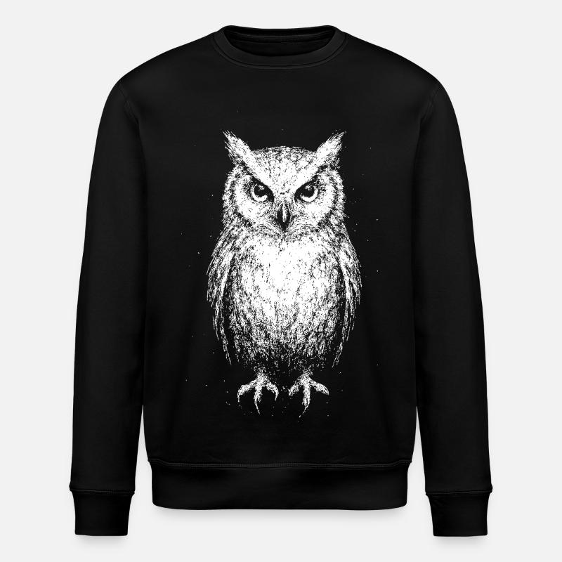 Eule - Stanley/Stella Unisex Bio-Sweatshirt ROLLER - Schwarz