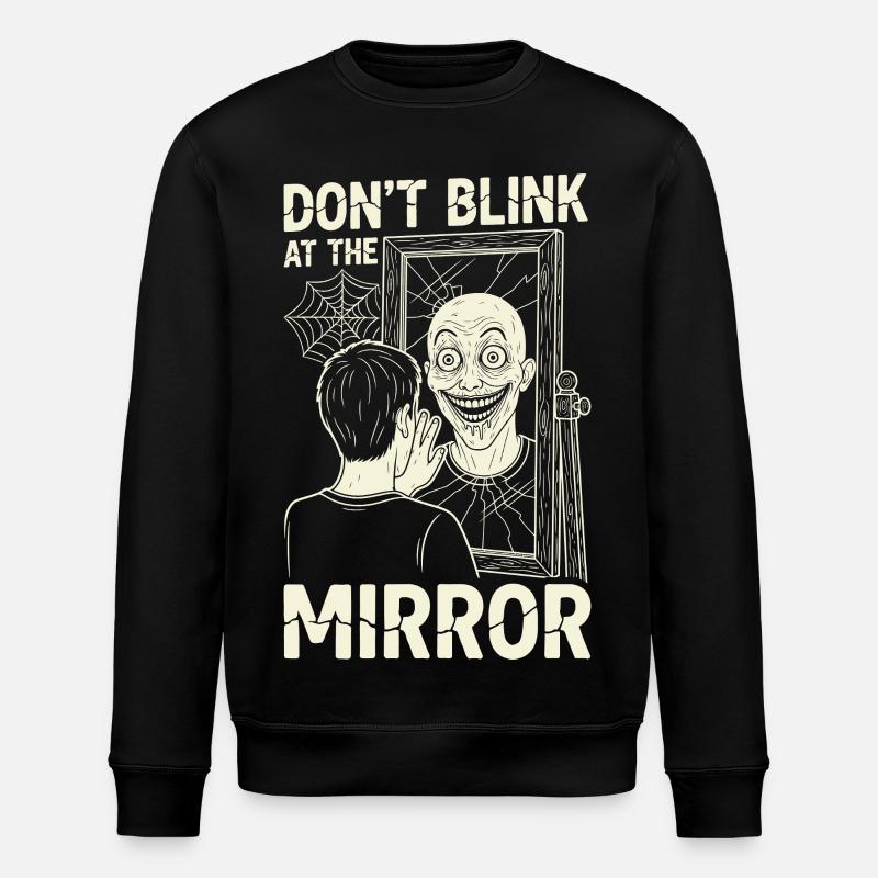 Horror Motiv Spiegelbild - Stanley/Stella Unisex Bio-Sweatshirt ROLLER - Schwarz