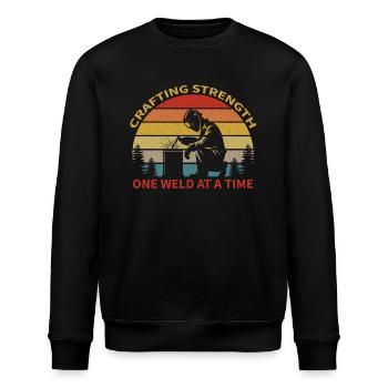 Welder - Vintage Welder - Welder Dad - Welder Joke - Stanley/Stella Unisex Bio-Sweatshirt ROLLER - Schwarz - Vorne - Nik (191cm)