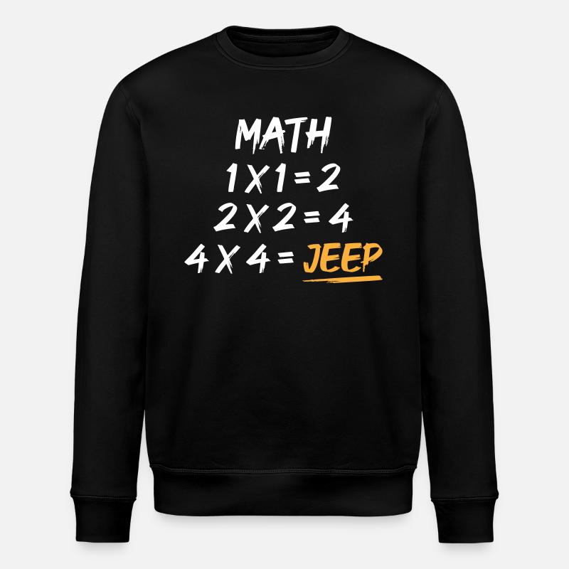 Math 4x4 Jeeps - Stanley/Stella ROLLER Unisex Organic Sweatshirt - black