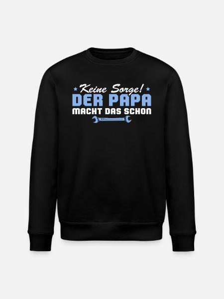 Papa macht das schon Vatertag - Stanley/Stella Unisex Bio-Sweatshirt ROLLER - Schwarz