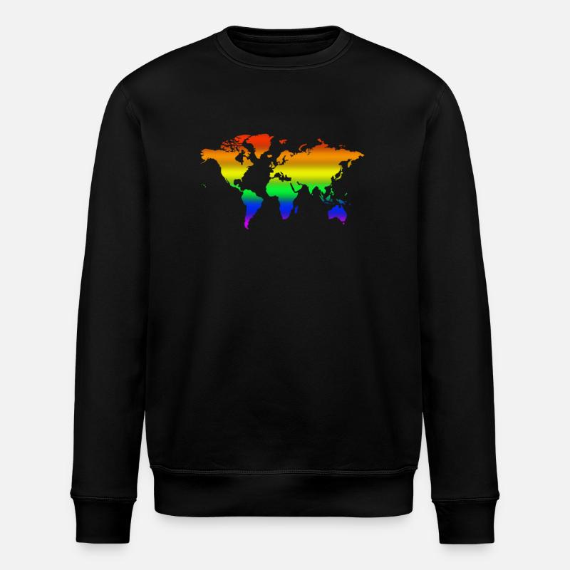 Rainbow World - Stanley/Stella ROLLER Unisex Organic Sweatshirt - black
