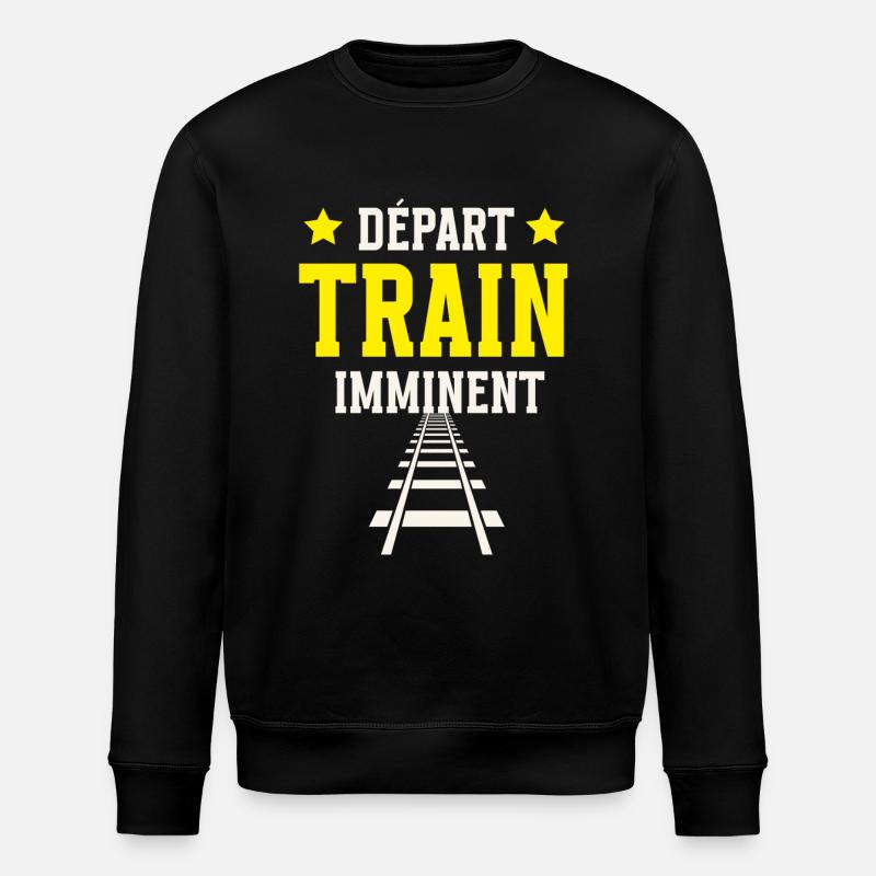 Train et Rail Départ Imminent - Sweat bio ROLLER Stanley/Stella Unisexe - noir