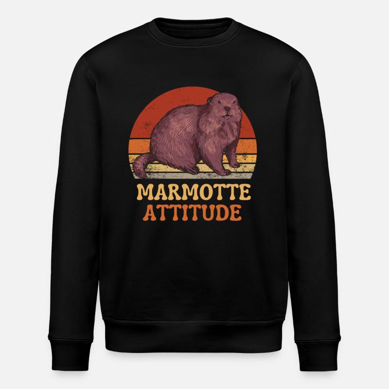 MARMOTTE ATTITUDE - Sweat bio ROLLER Stanley/Stella Unisexe - noir