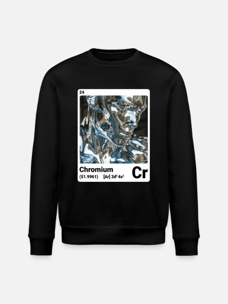 AI am Chromium (wt) - Stanley/Stella ROLLER Unisex Organic Sweatshirt - black