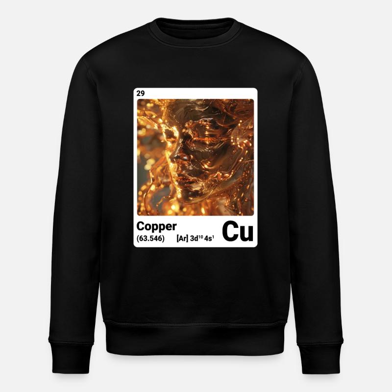 AI am Copper (wt) - Stanley/Stella ROLLER Unisex Organic Sweatshirt - black