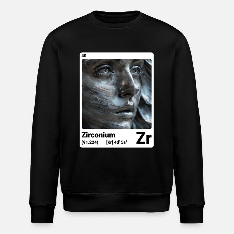 AI am Zirkonium (wt) - Stanley/Stella Unisex Bio-Sweatshirt ROLLER - Schwarz