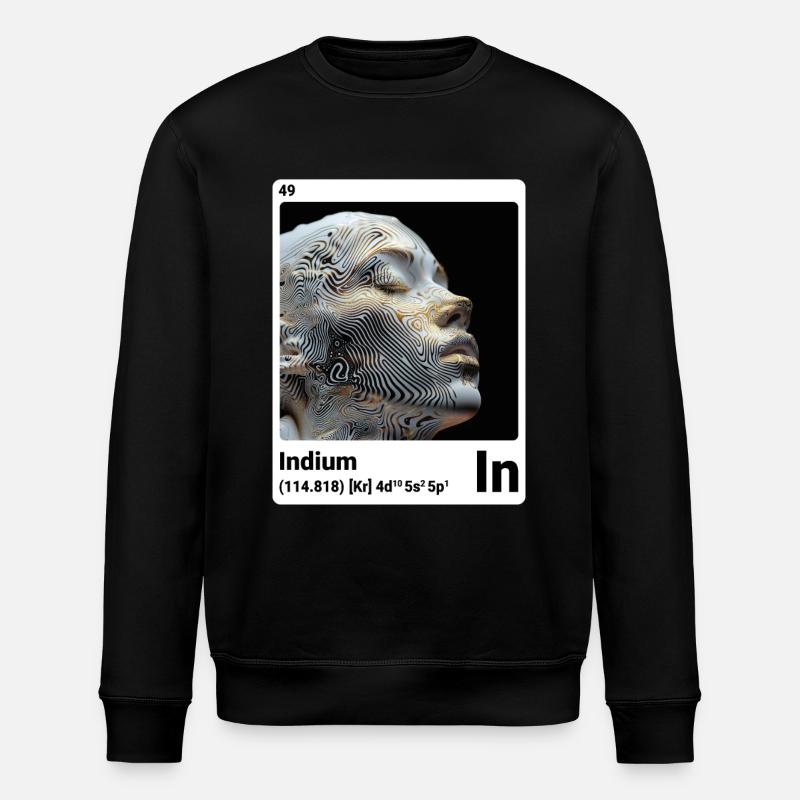 AI am Indium (wt) - Stanley/Stella ROLLER Unisex Organic Sweatshirt - black
