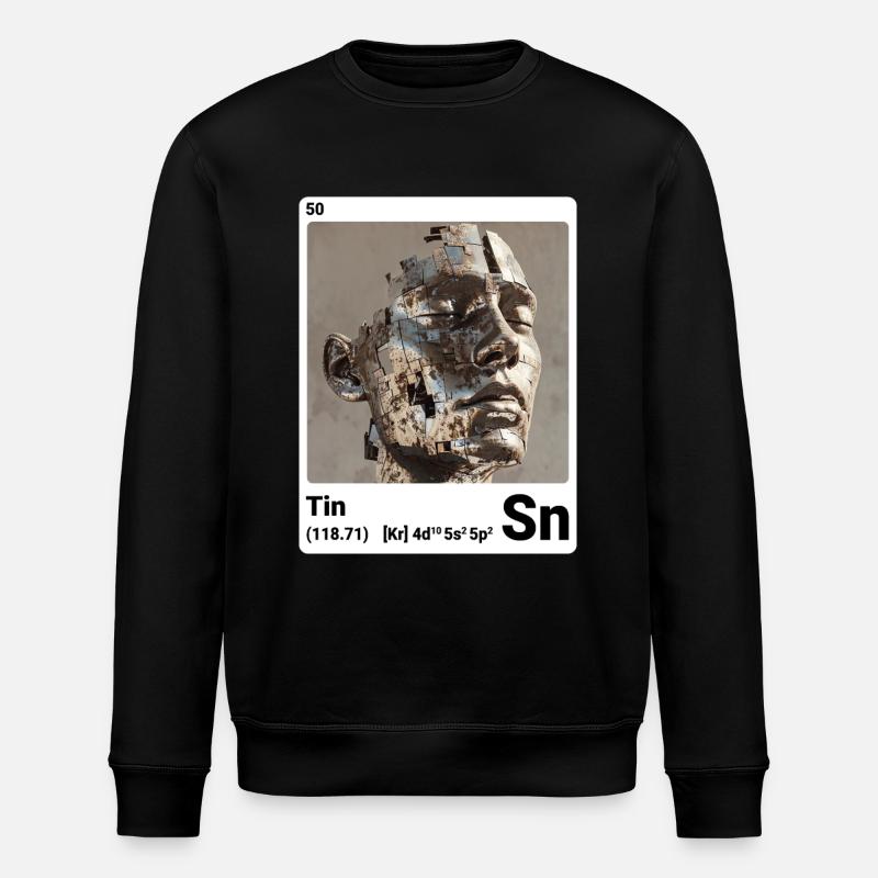 AI am Tin (wt) - Stanley/Stella ROLLER Unisex Organic Sweatshirt - black