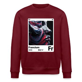 AI am Francium (wt) mode périodique nerd - Sweat bio ROLLER Stanley/Stella Unisexe - bordeaux - Devant - Nik (191cm)
