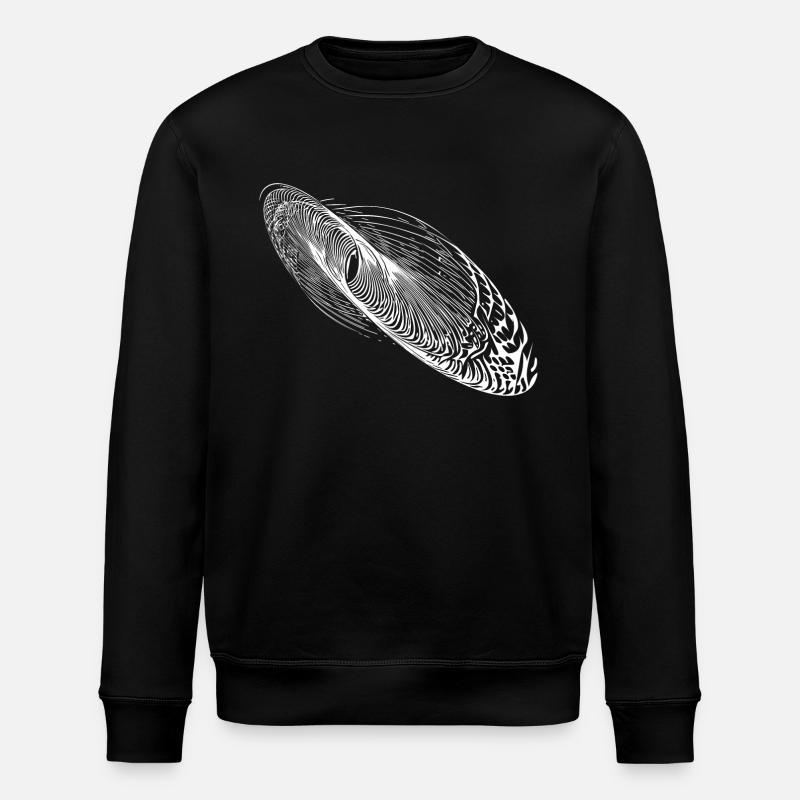 Abstract oscillation shape ellipse - Stanley/Stella ROLLER Unisex Organic Sweatshirt - black