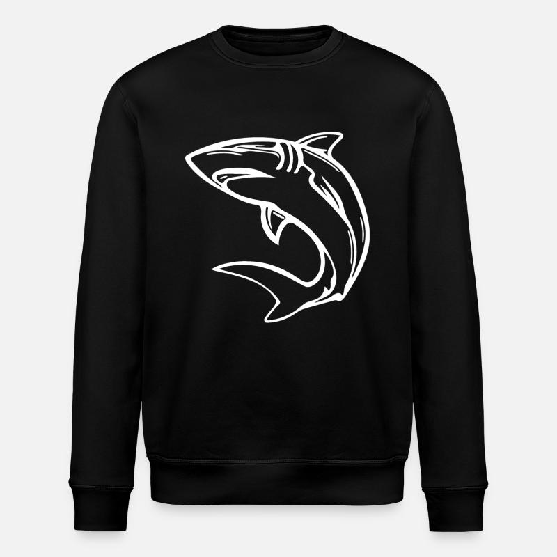 Eleganter Hochseehai - Stanley/Stella Unisex Bio-Sweatshirt ROLLER - Schwarz
