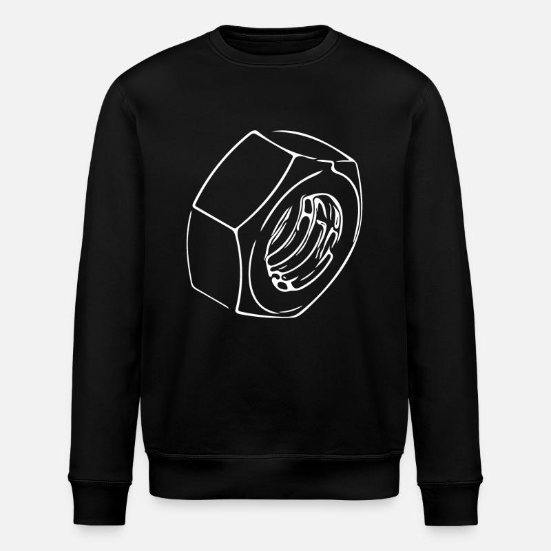 Screw nut with vintage thread - Stanley/Stella ROLLER Unisex Organic Sweatshirt - black