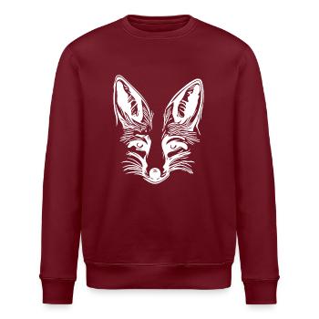 Niedliche Fuchs Zeichnung - Stanley/Stella Unisex Bio-Sweatshirt ROLLER - Burgunderrot - Vorne - Nik (191cm)