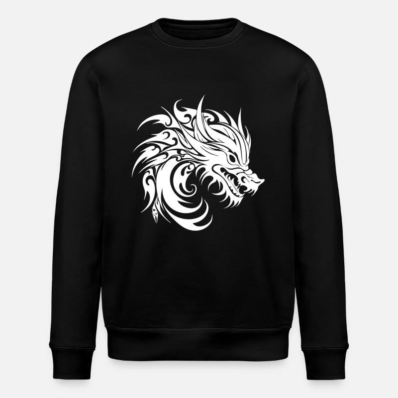 Sifflement Style Tatouage Dragon Tête - Sweat bio ROLLER Stanley/Stella Unisexe - noir