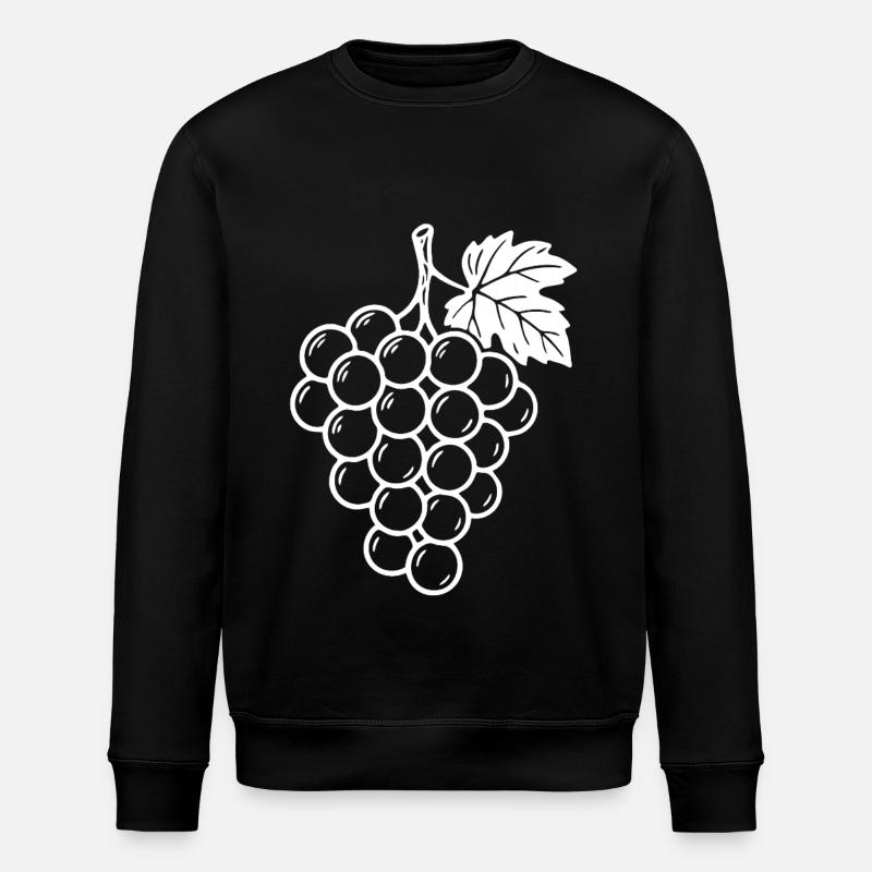 Weintrauben Design – Fruchtig & Stilvoll - Stanley/Stella Unisex Bio-Sweatshirt ROLLER - Schwarz