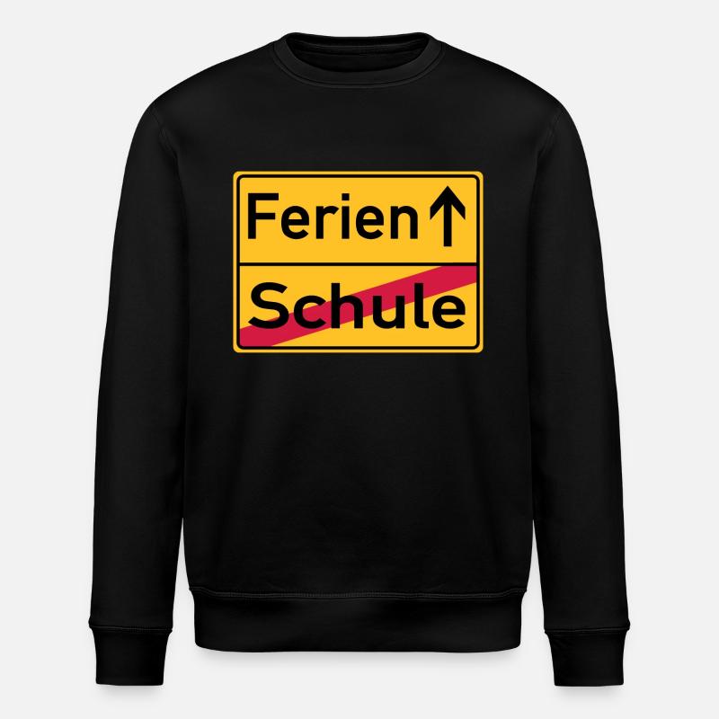 Schule - Ferien - Ortsschild - Stanley/Stella Unisex Bio-Sweatshirt ROLLER - Schwarz