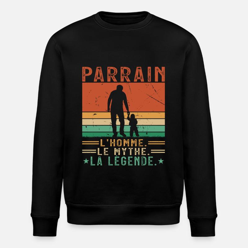 Godfather, man, myth, legend - Stanley/Stella ROLLER Unisex Organic Sweatshirt - black