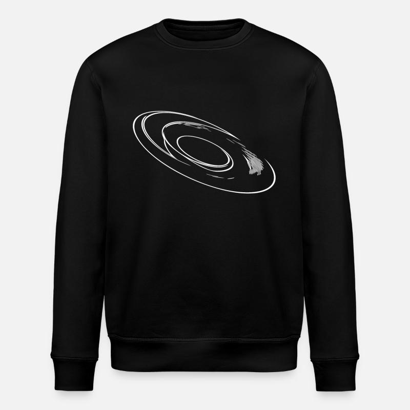 Geometric three-dimensional circular disk - Stanley/Stella ROLLER Unisex Organic Sweatshirt - black