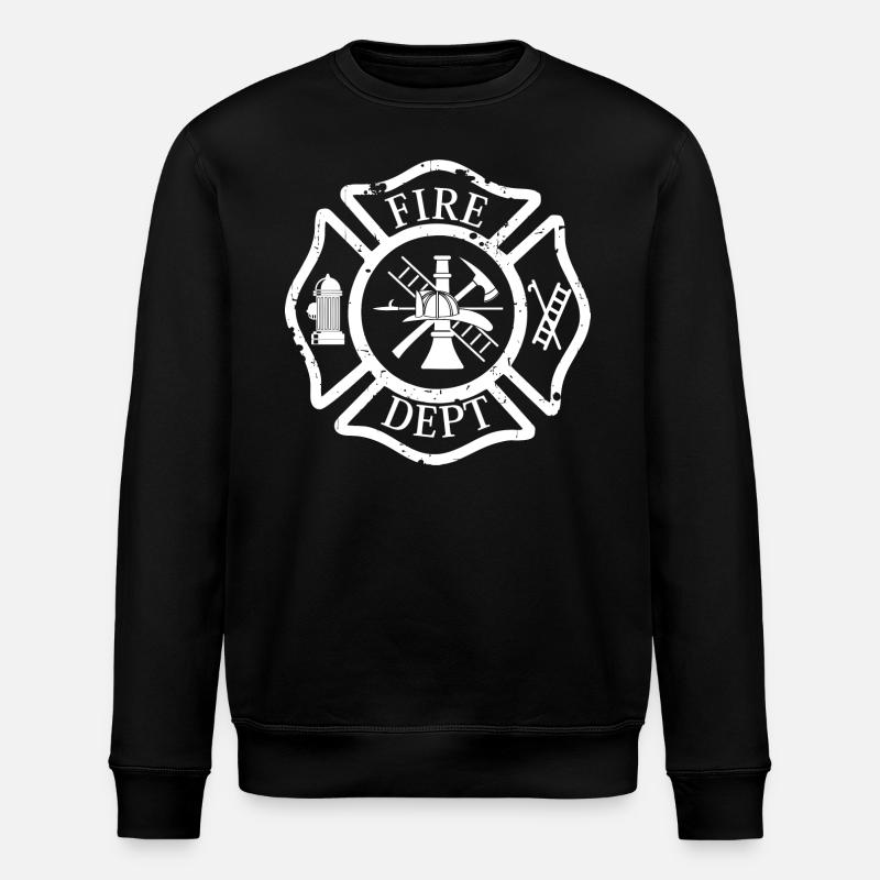 Fire Fighter - Stanley/Stella ROLLER Unisex Organic Sweatshirt - black
