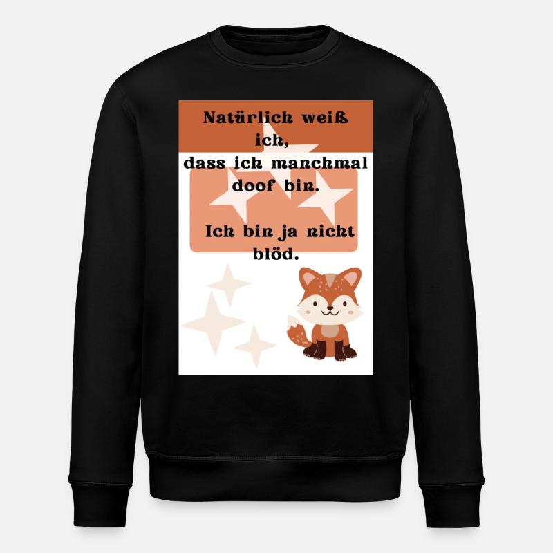 Schlaufuchs - Stanley/Stella Unisex Bio-Sweatshirt ROLLER - Schwarz