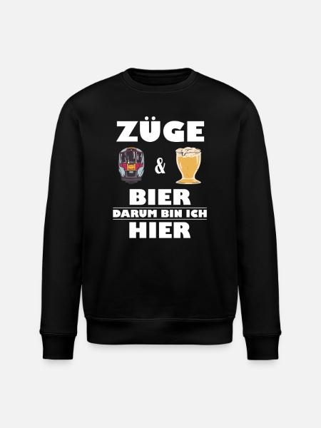 Zug und Bier Fan - Stanley/Stella Unisex Bio-Sweatshirt ROLLER - Schwarz