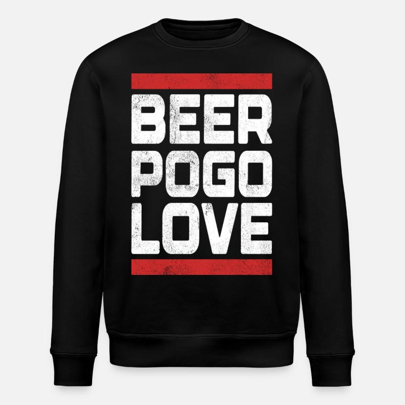 Bier-Pogo-Liebe - Stanley/Stella Unisex Bio-Sweatshirt ROLLER - Schwarz