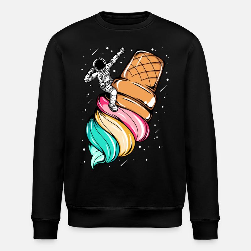 Space Ice Astronaut - Stanley/Stella ROLLER Unisex Organic Sweatshirt - black
