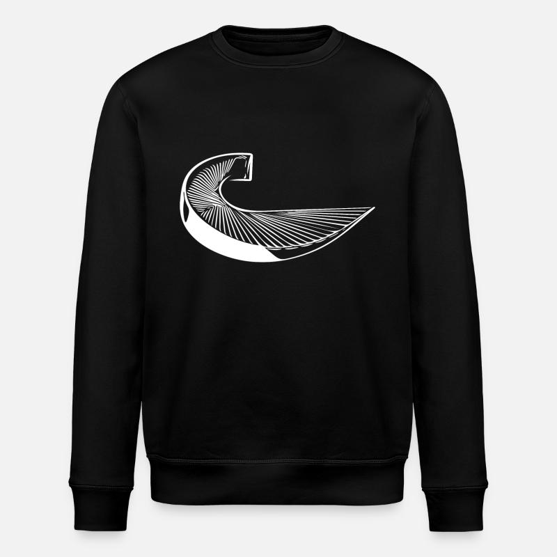 Geometriske kurvetrapper - Stanley/Stella økologisk unisex-sweatshirt ROLLER - sort