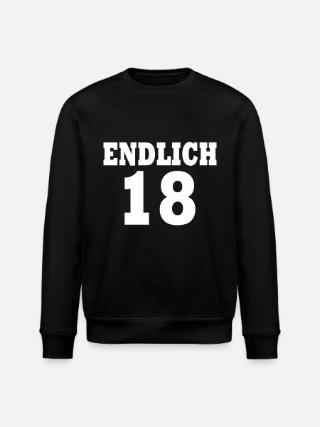 Endlich 18 - Stanley/Stella Unisex Bio-Sweatshirt ROLLER - Schwarz