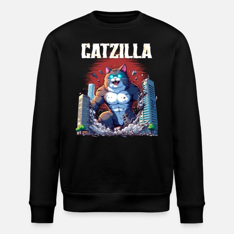 Catzilla Invasion - Sweat bio ROLLER Stanley/Stella Unisexe - noir
