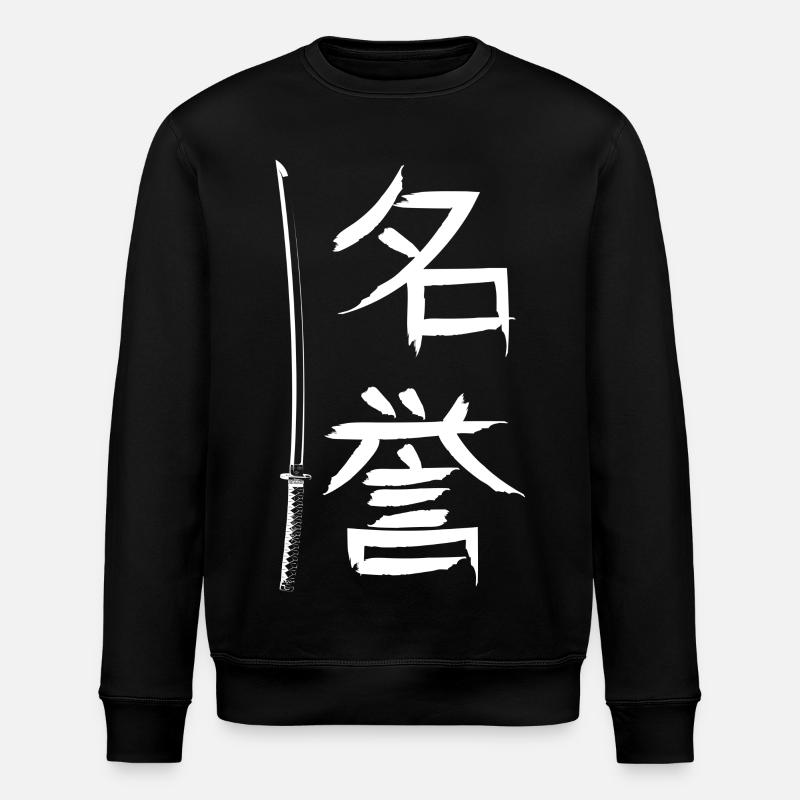 katana blanc - Sweat bio ROLLER Stanley/Stella Unisexe - noir