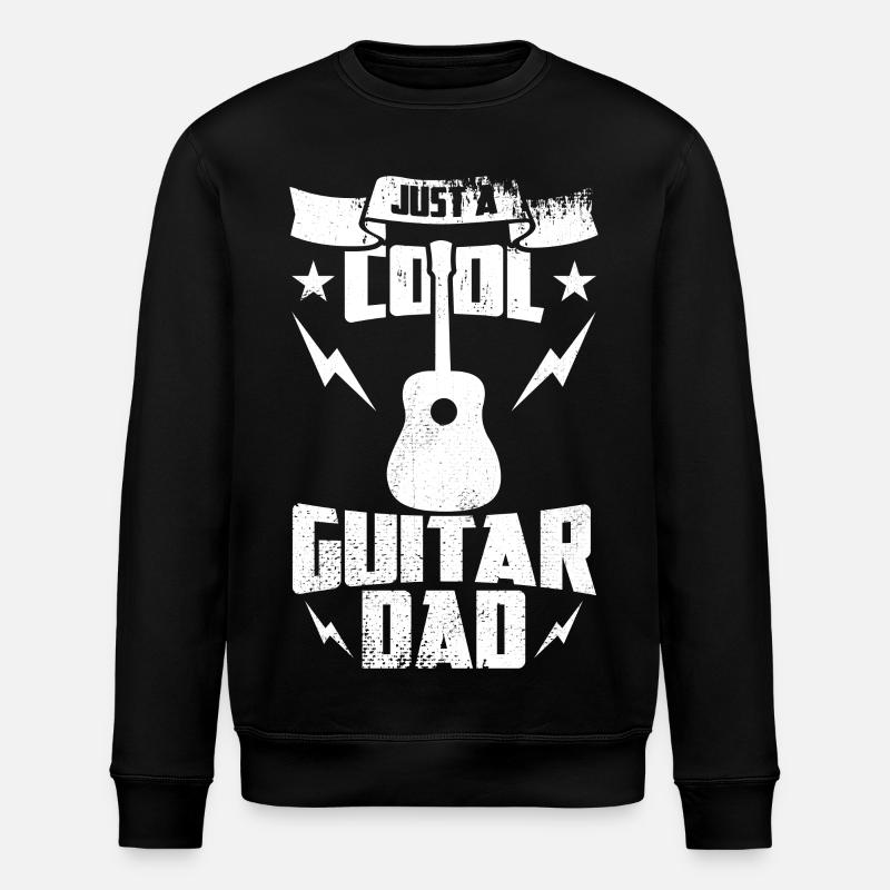 Cool Guitar Dad - Stanley/Stella ROLLER Unisex Organic Sweatshirt - black