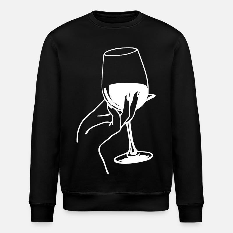 Amateur de vin blanc - Sweat bio ROLLER Stanley/Stella Unisexe - noir