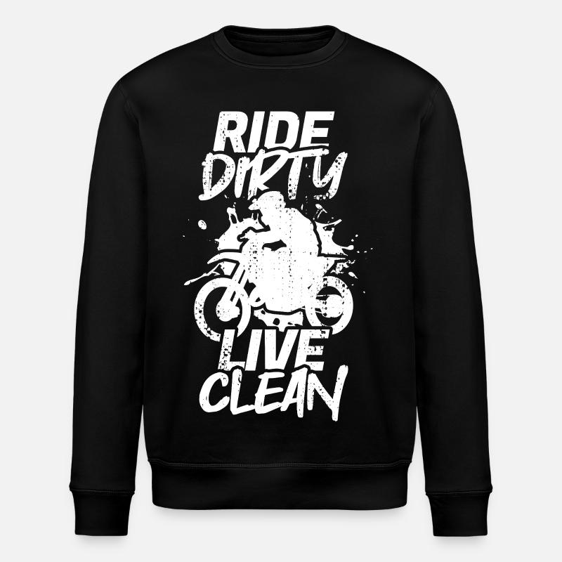Ride Dirty Live Clean - Stanley/Stella Unisex Bio-Sweatshirt ROLLER - Schwarz