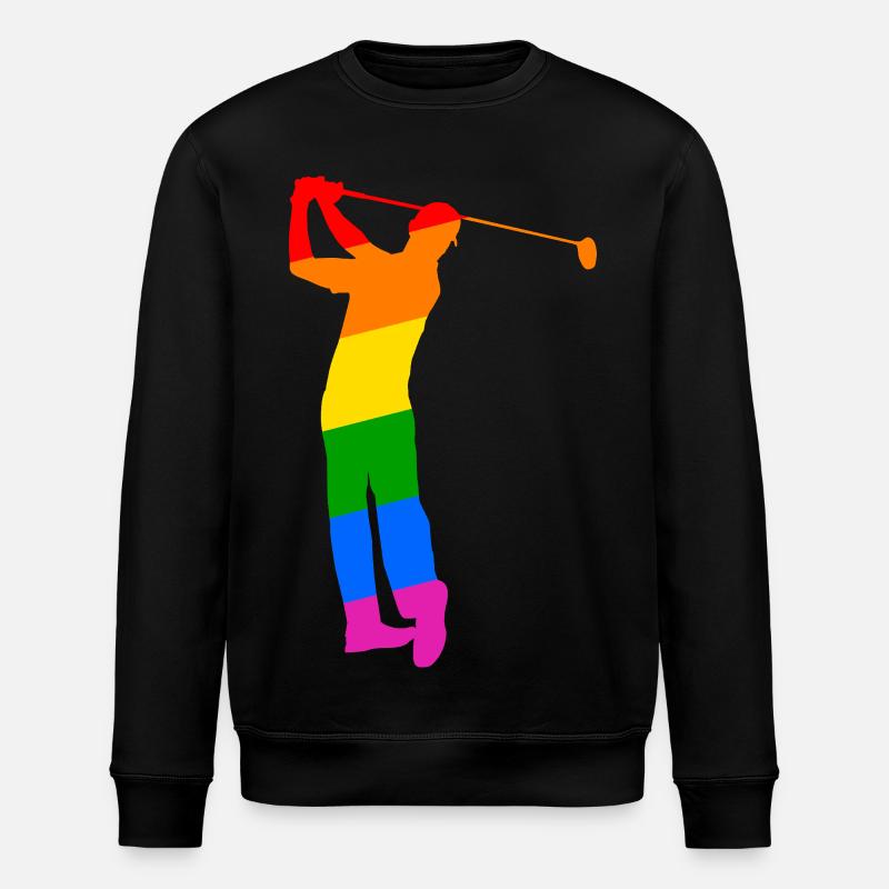 Golfeur arc-en-ciel - Sweat bio ROLLER Stanley/Stella Unisexe - noir