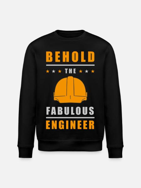 Fabulous Engineer Helmet - Stanley/Stella ROLLER Unisex Organic Sweatshirt - black