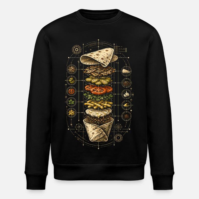 Libanon Libanese Shawarma Blueprint - Stanley/Stella Unisex Bio-Sweatshirt ROLLER - Schwarz