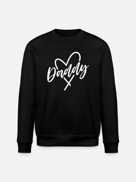 Papa Herz - Stanley/Stella Unisex Bio-Sweatshirt ROLLER - Schwarz